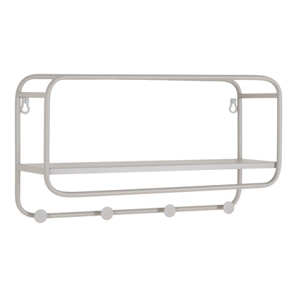 Hoedenplank Feira – staal, grijs, 45x15x25 cm