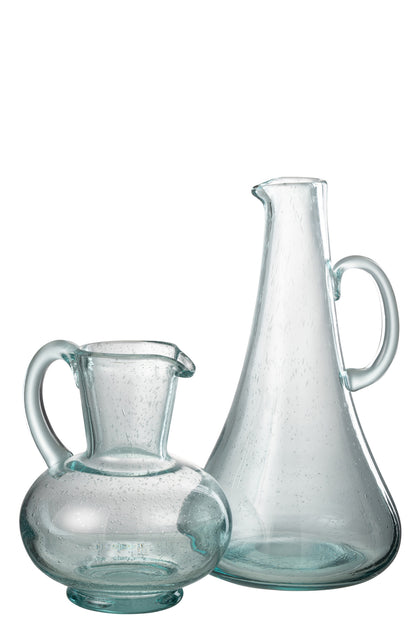 Karaffe Glas Hellblau