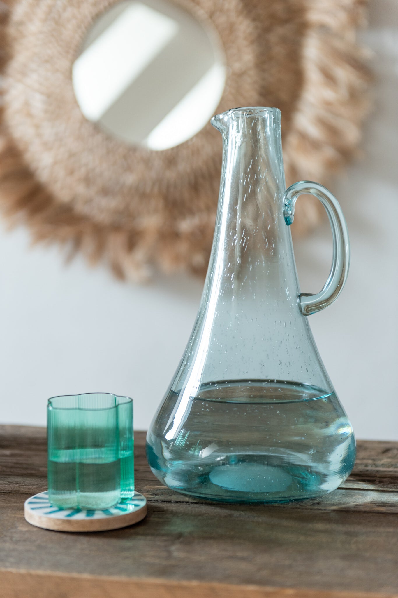 Carafe Glass Light Blue