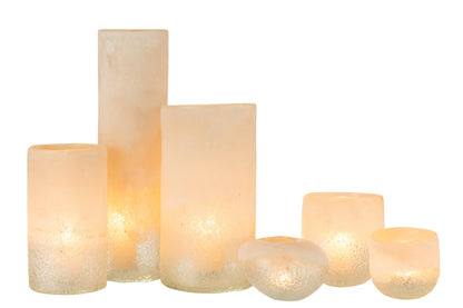 Vase Cylinder Glass Beige Large