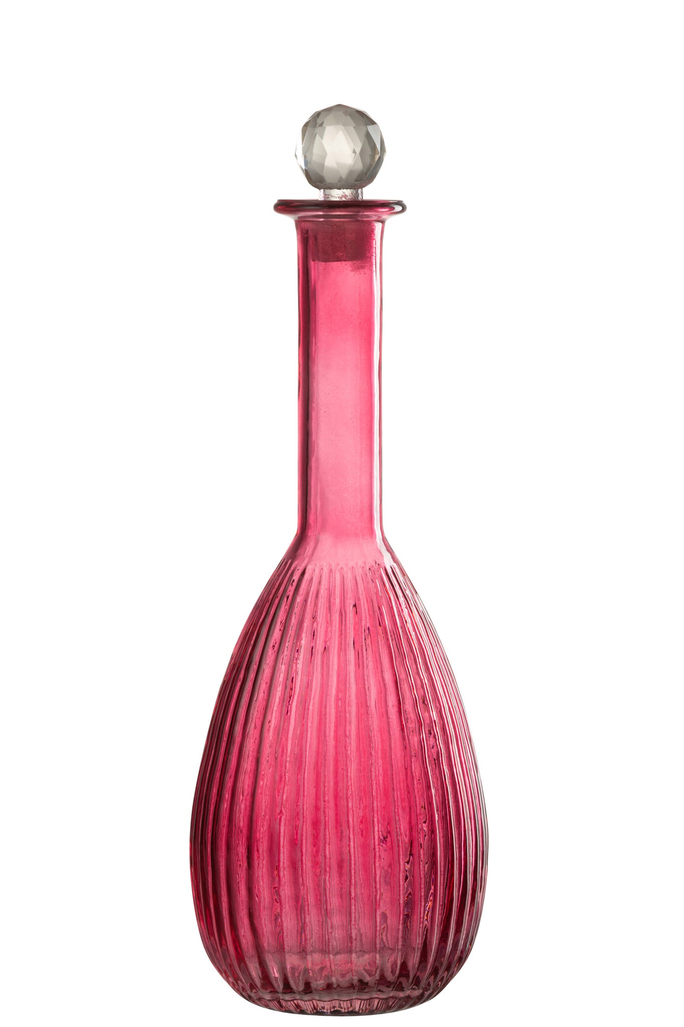 Carafe Stripes Glass Red