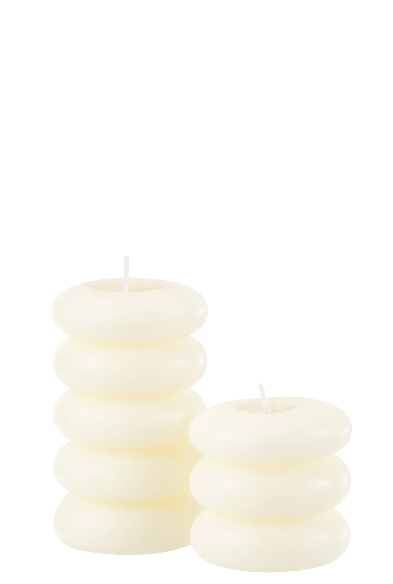 Candle Macaron White Large-10H