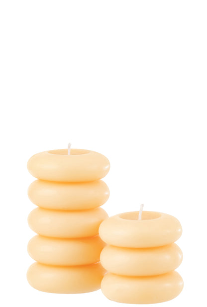 Candle Macaron Light Yellow Large-10H
