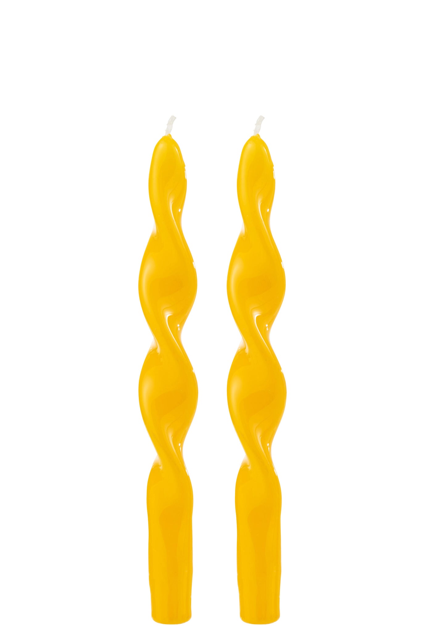 Box 2 Candle Twisted Yellow-3H