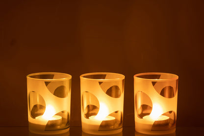 Hurricane Rounds Glass Mix Pastel Medium Assortment Of 3