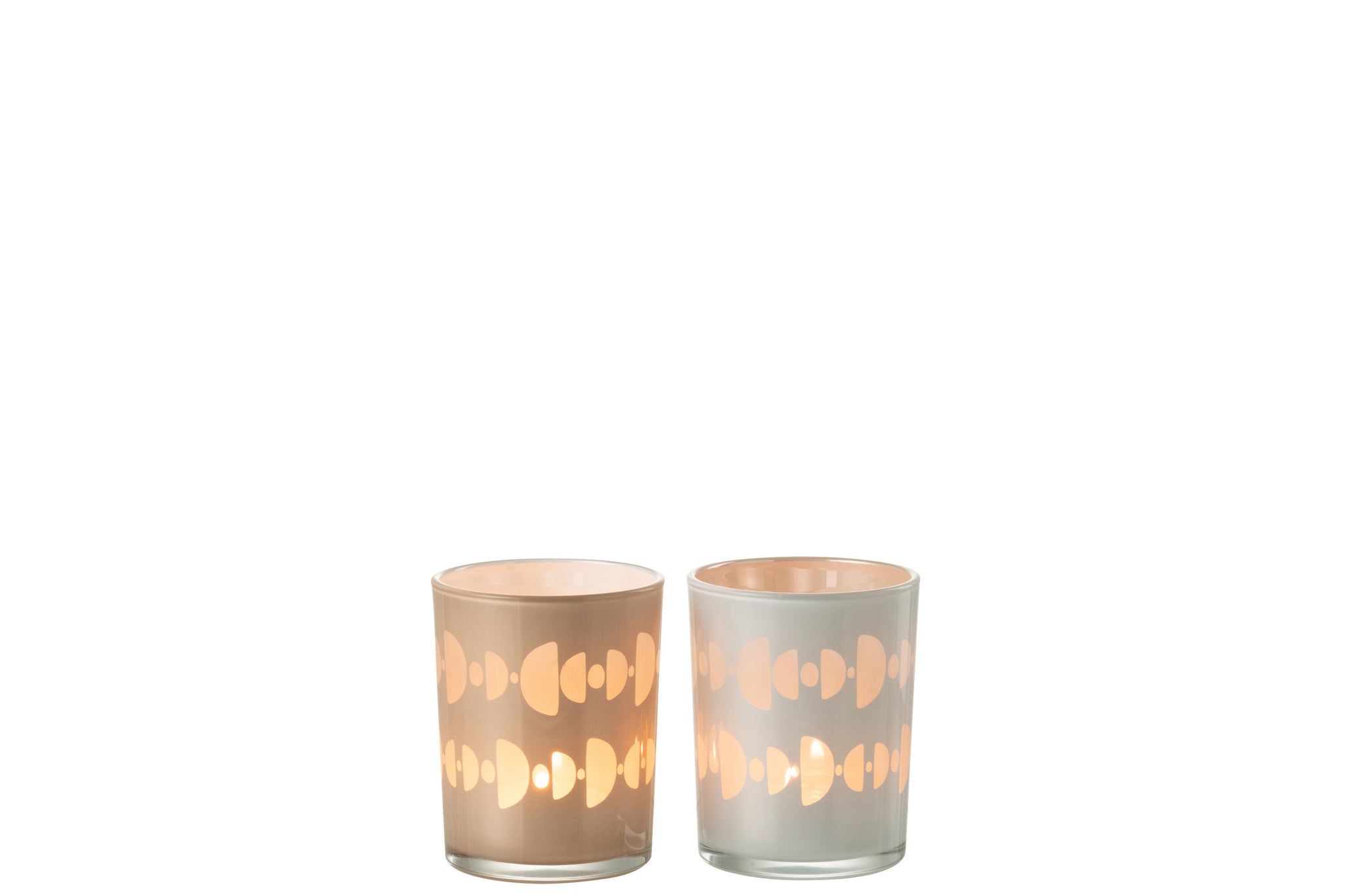 Hurricane Half Moon Glass Mix Medium Assortment Of 2