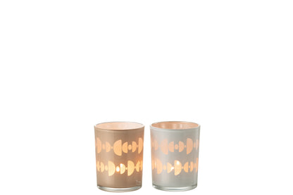 Hurricane Half Moon Glass Mix Medium Assortment Of 2