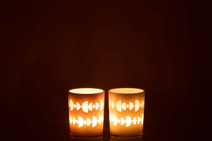 Hurricane Half Moon Glass Mix Medium Assortment Of 2