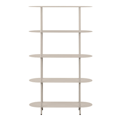 Rieti Shelving Unit - Shelving unit, 5 shelves, metal, sand 31x90x150 cm
