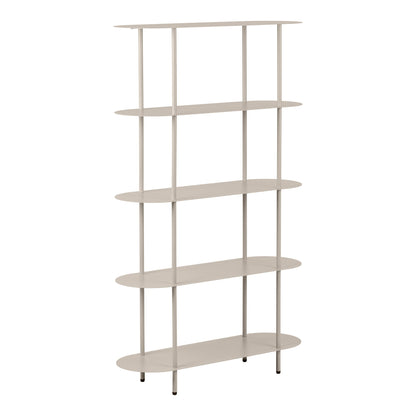 Rieti Shelving Unit - Shelving unit, 5 shelves, metal, sand 31x90x150 cm