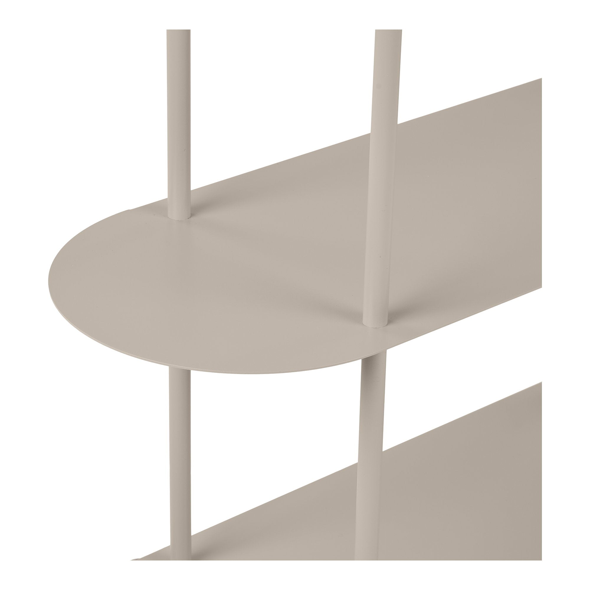 Rieti Shelving Unit - Shelving unit, 5 shelves, metal, sand 31x90x150 cm
