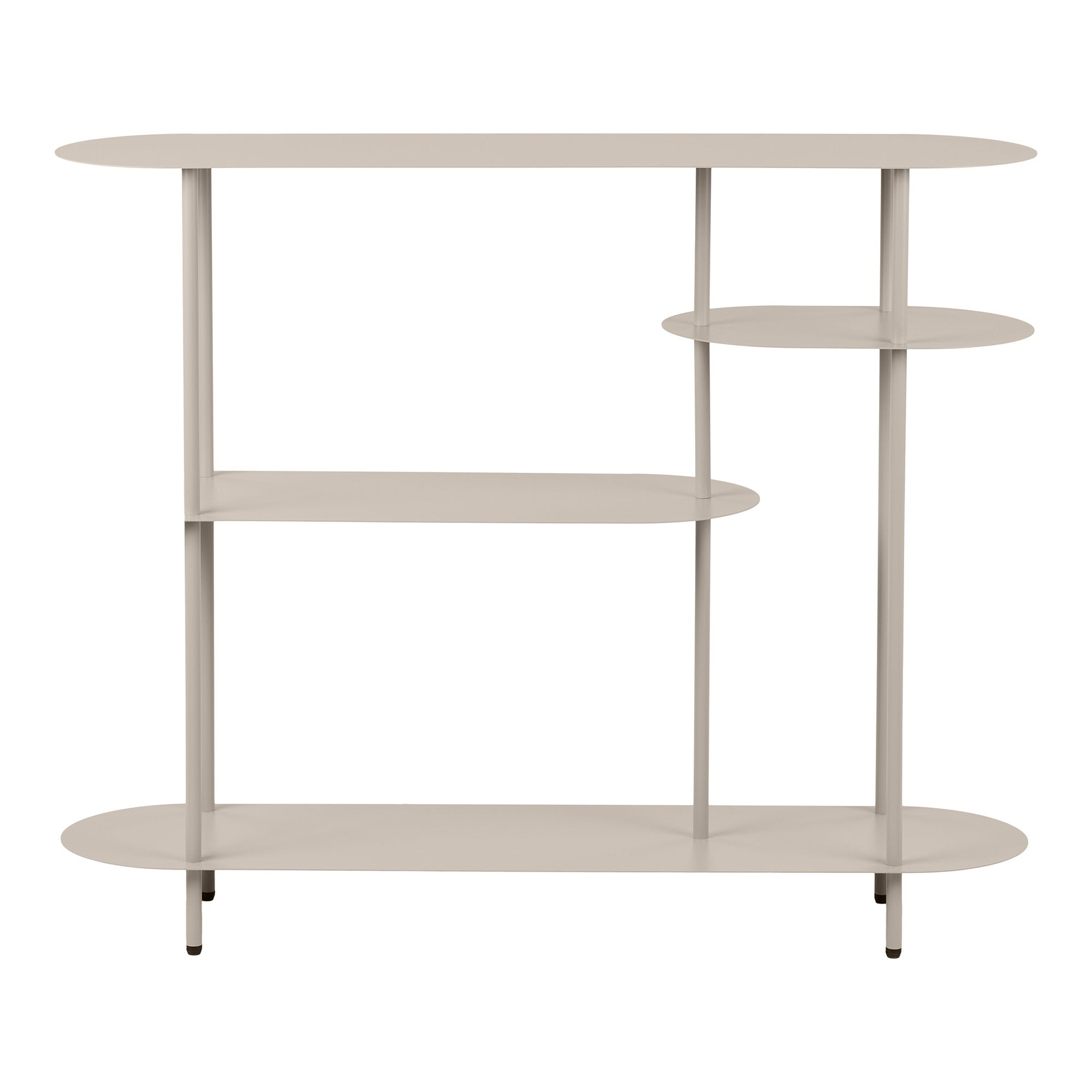 Rieti Shelving Unit - Shelving unit, 4 shelves, metal, sand 31x118x97 cm
