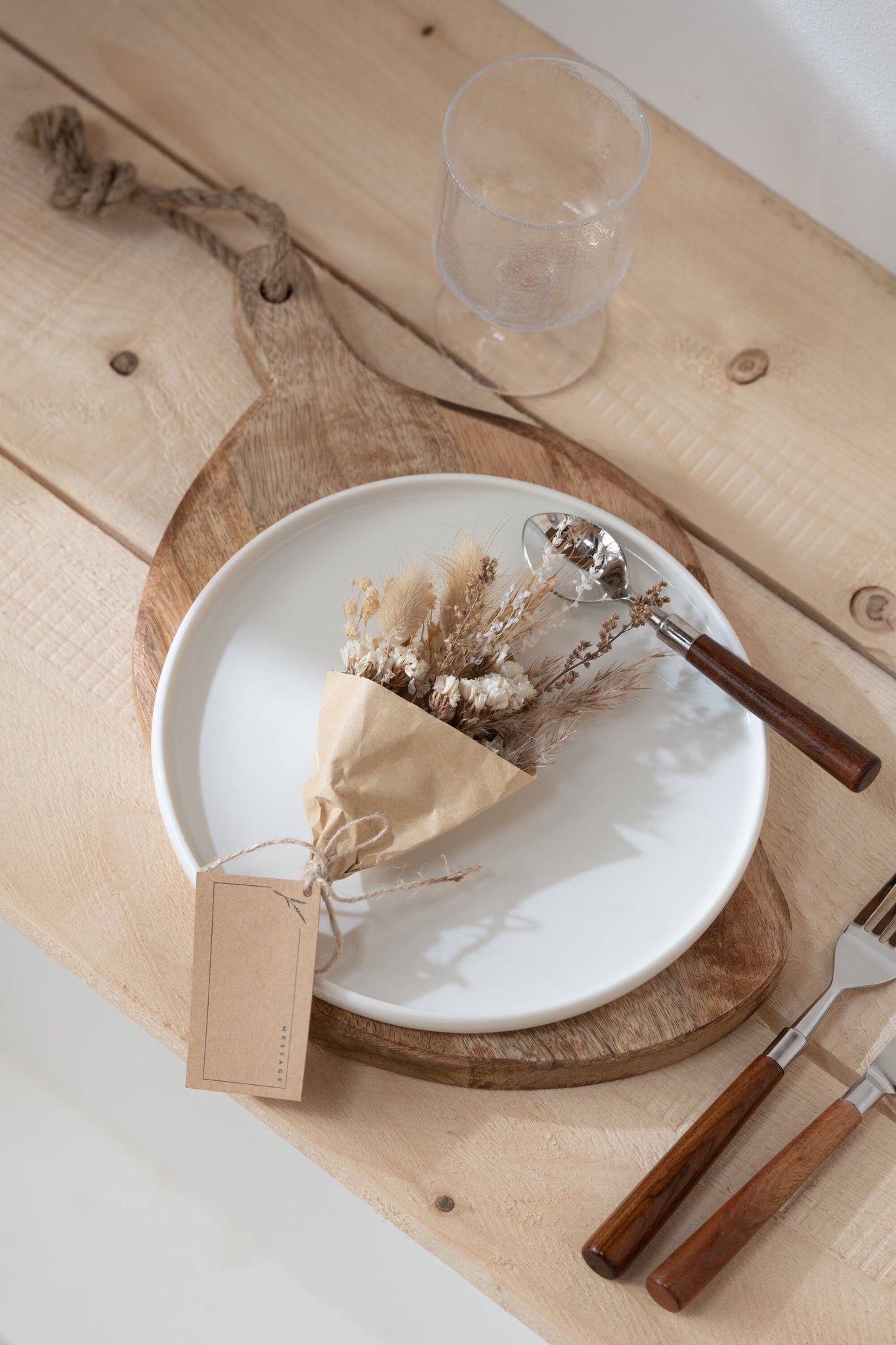 Bunch Dried Flowers In Paper Wrap Natural Assortment Of 2