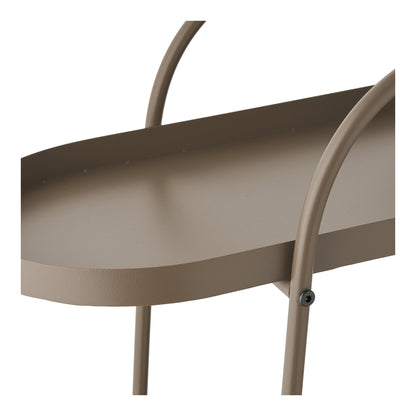Empoli Bar Trolley - Bar trolley, 2 shelves, steel, brown 27,5x60x64 cm