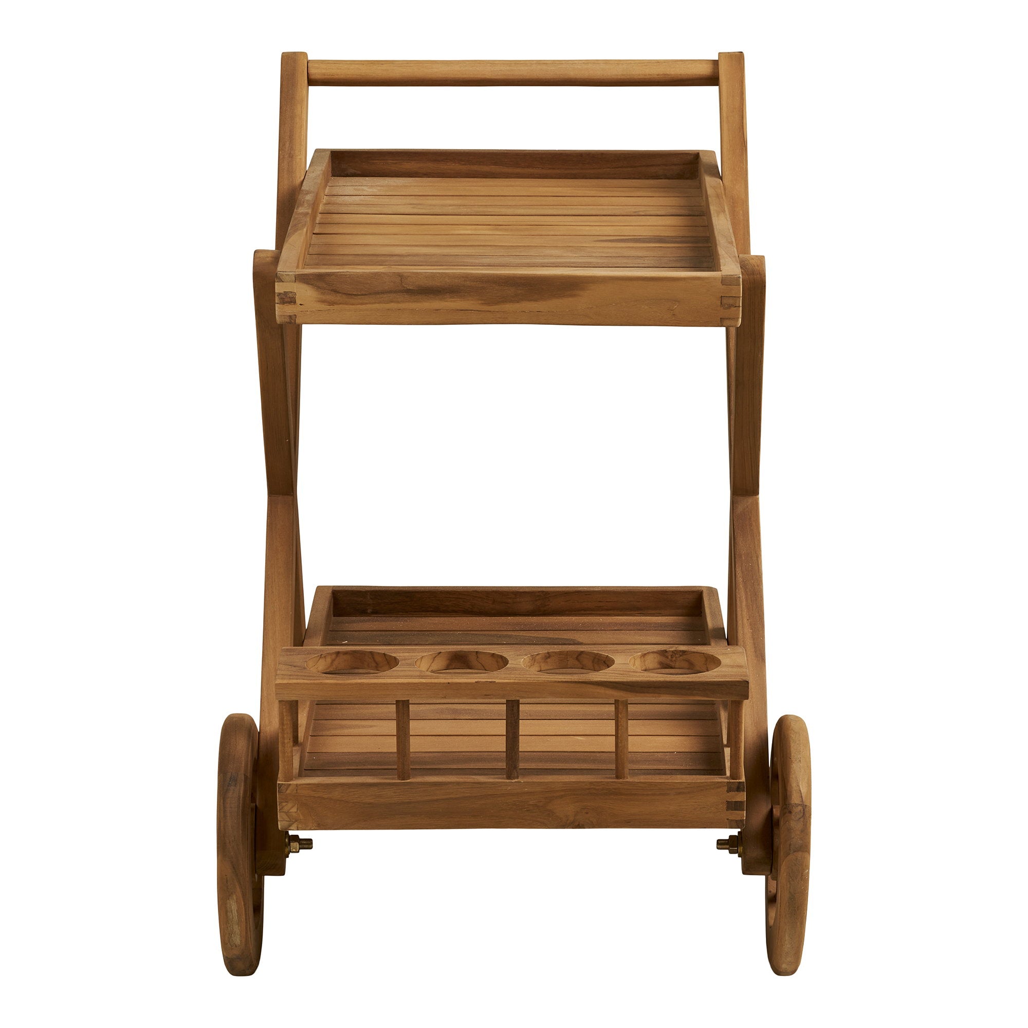 Pasaku Tea Trolley - Tea Trolley, teak, natural, 86x50x81 cm