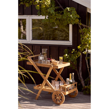 Pasaku Tea Trolley - Tea Trolley, teak, natural, 86x50x81 cm