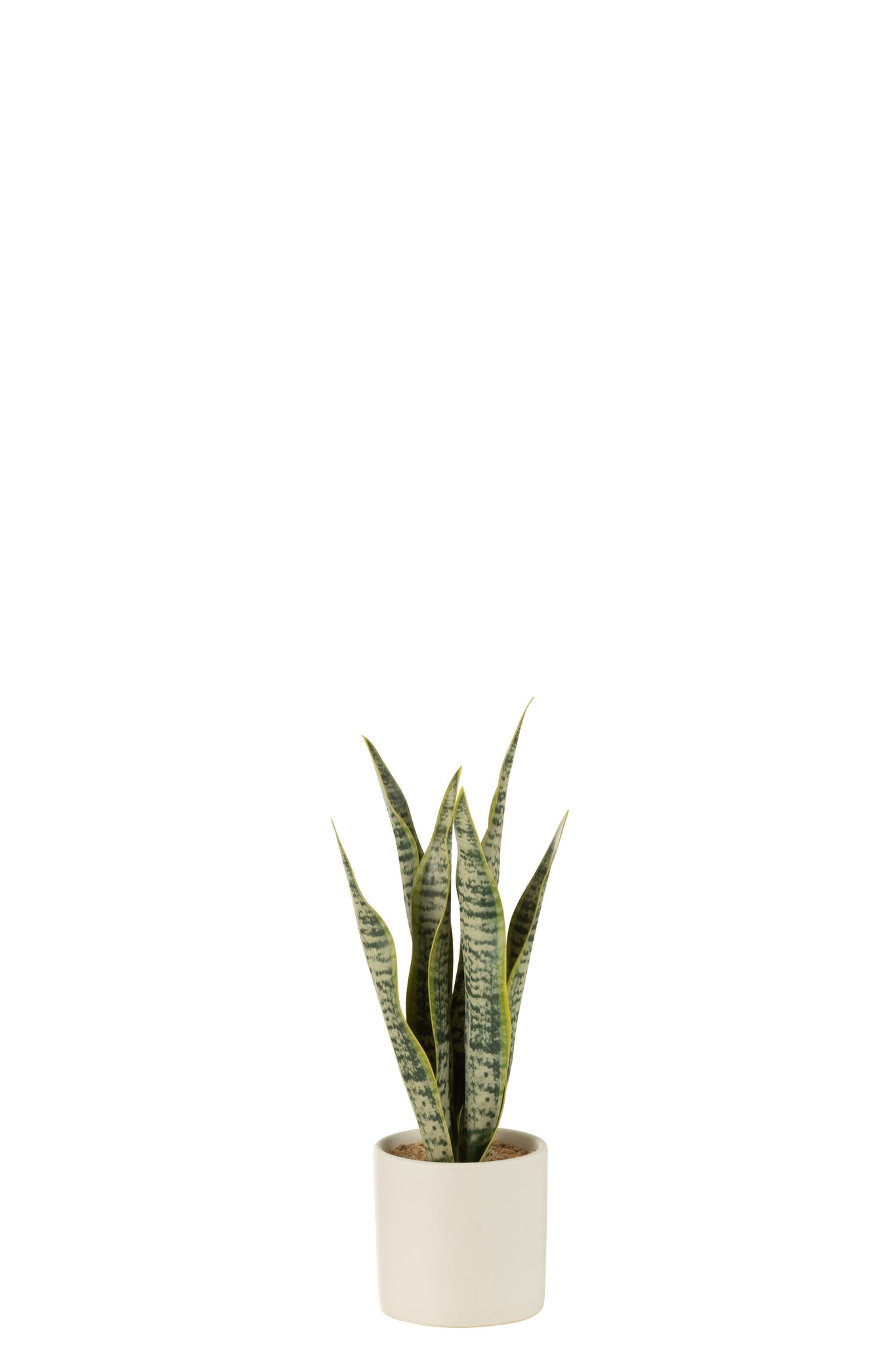 Sansevieria-Kunstpflanze im Topf – PVC, grün, klein, H28 cm