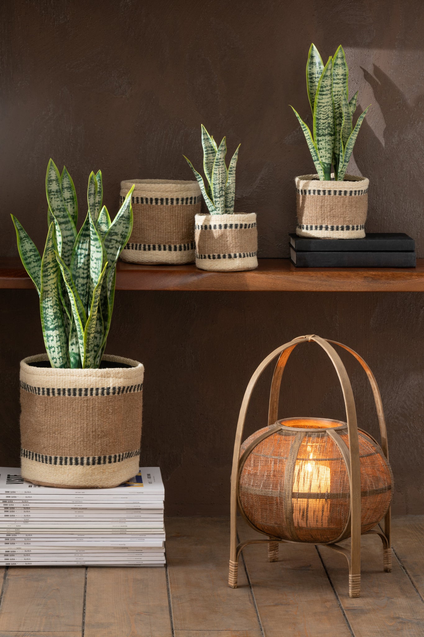 Sansevieria-Kunstpflanze im Topf – PVC, grün, mittel, H36 cm