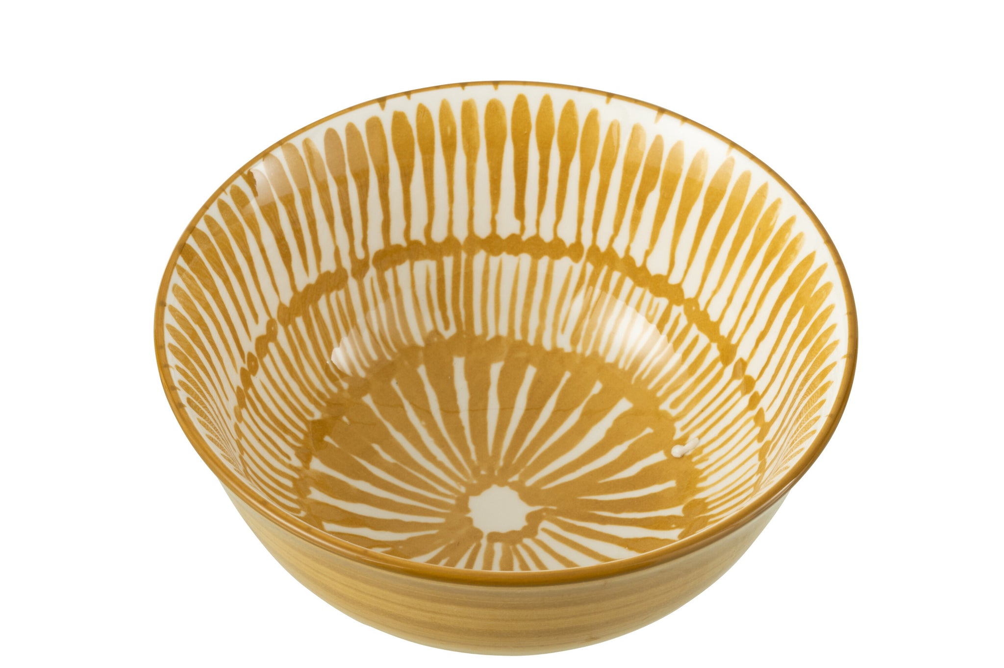 Bowl Jam Porcelain White/Ochre Large