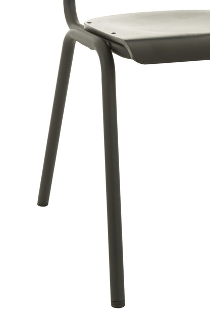 Stuhl Holz/Metall Schwarz