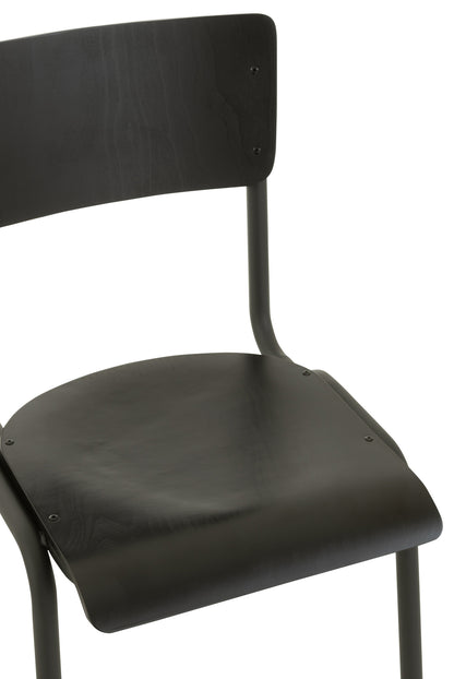 Chair Wood/Metal Black