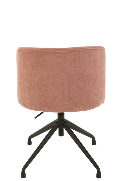 Drehstuhl, verstellbar (hoch/runter), Textilbezug, hellrosa