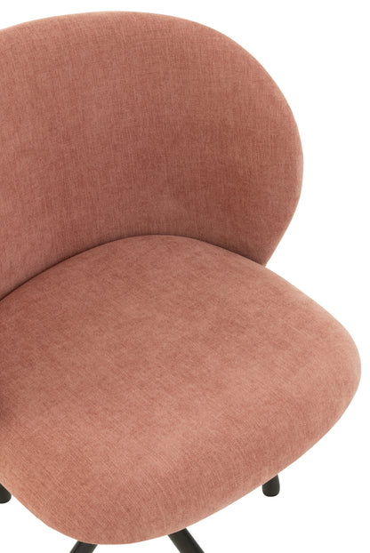Drehstuhl, verstellbar (hoch/runter), Textilbezug, hellrosa