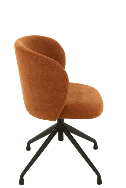 Drehstuhl, verstellbar (hoch/runter), Textil, rostfarben