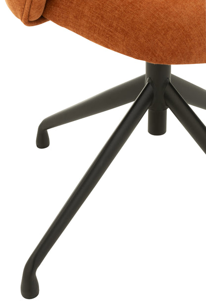 Drehstuhl, verstellbar (hoch/runter), Textil, rostfarben