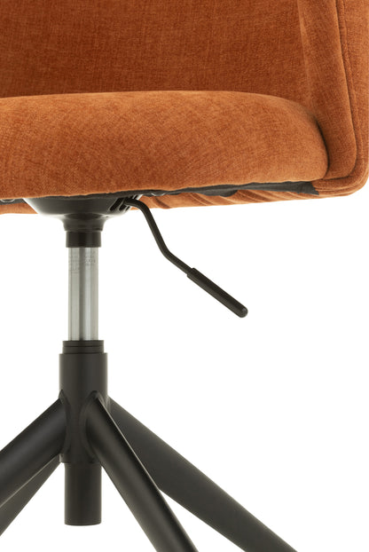Drehstuhl, verstellbar (hoch/runter), Textil, rostfarben