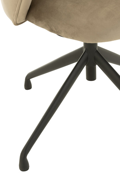 Chair Turn/Up/Down Velvet Dark Grey