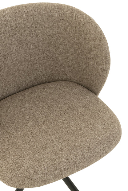Chair Turn/Up/Down Linen Dark Brown/Beige