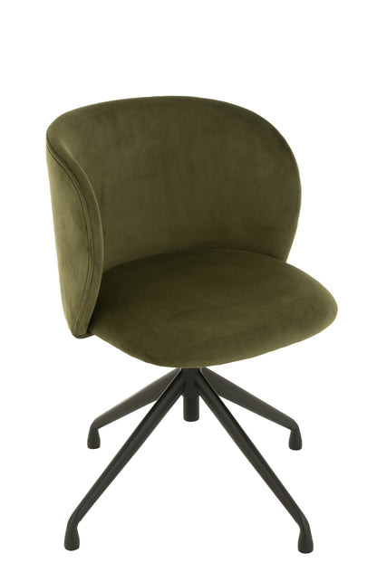 Chair Turn/Up/Down Velvet Dark Green