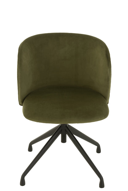 Chair Turn/Up/Down Velvet Dark Green
