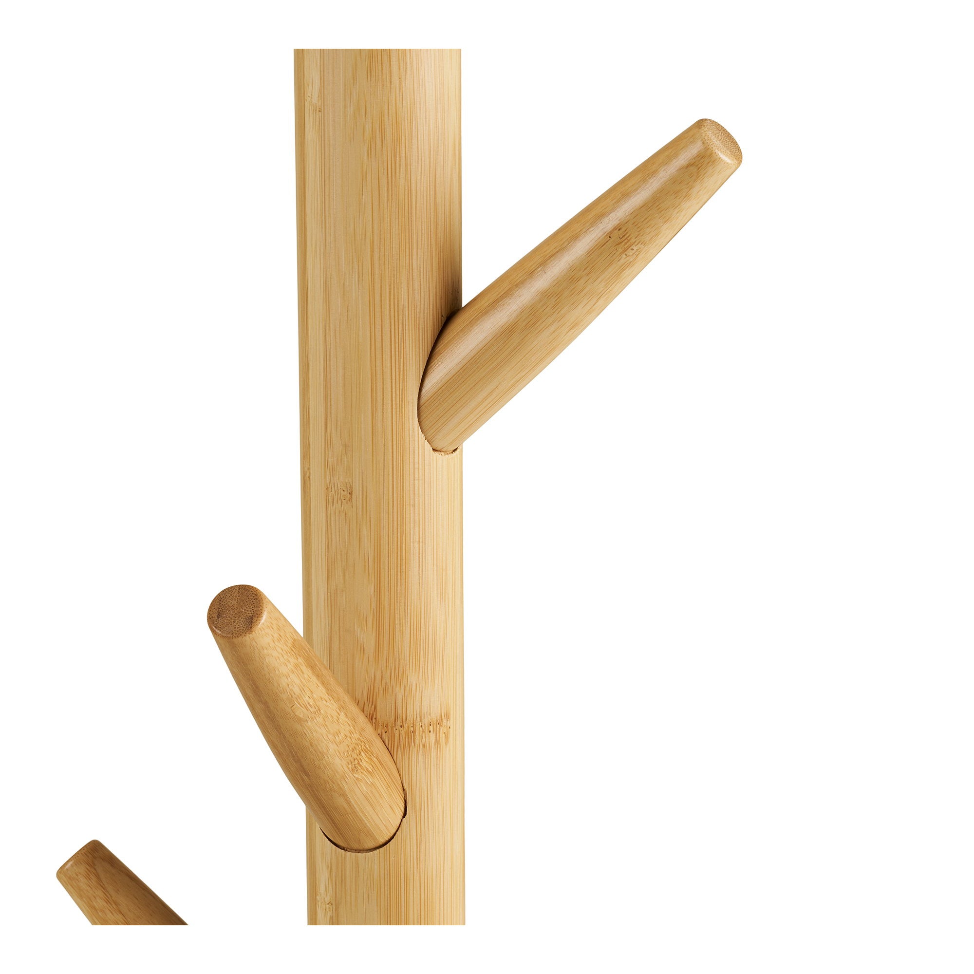 Wandgarderobe Wanaka - Garderobenständer, Bambus, Natur 50x163 cm