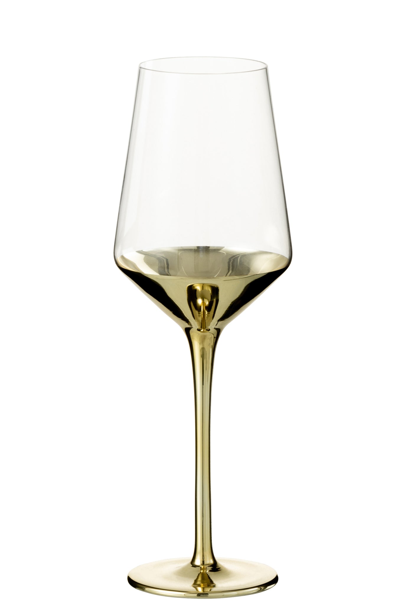 Wine Glass Glass Gold/Transparent