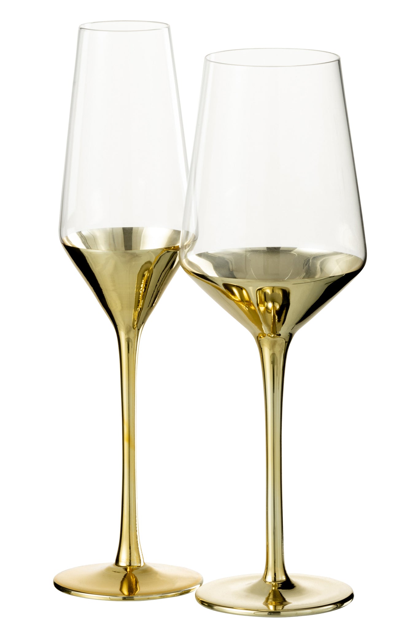 Wine Glass Glass Gold/Transparent