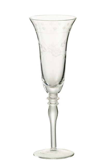 Champagne Glass Engraved Glass Transparent