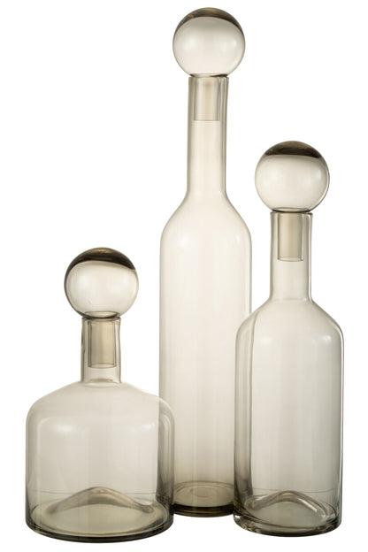 Bottle Deco Norma Glass Gray Large