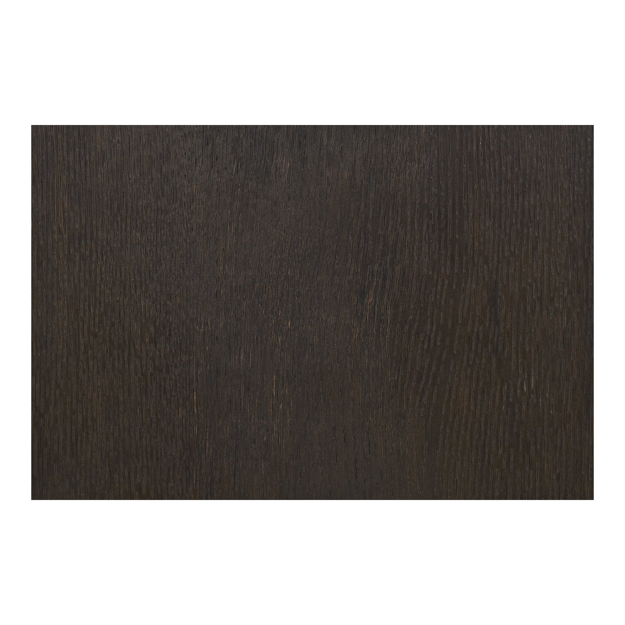 Kyoto Side Table - Side table, 1 drawer, oak veneer, smoked, black metal legs 50x40x50 cm