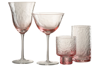 Wine Glass Irregular Glass Pink