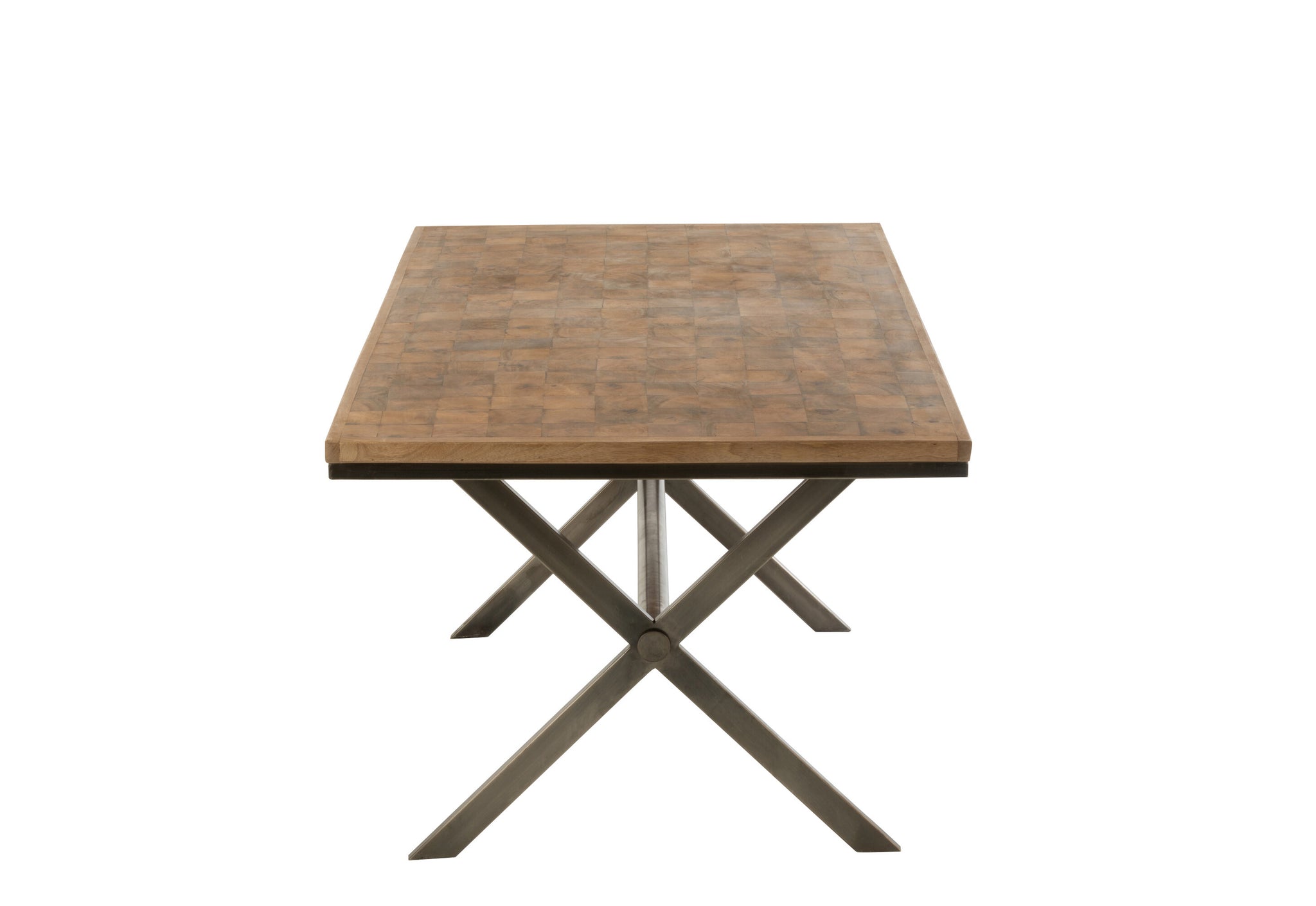 Table Yoni Metal/Mango Wood Natural/Grey