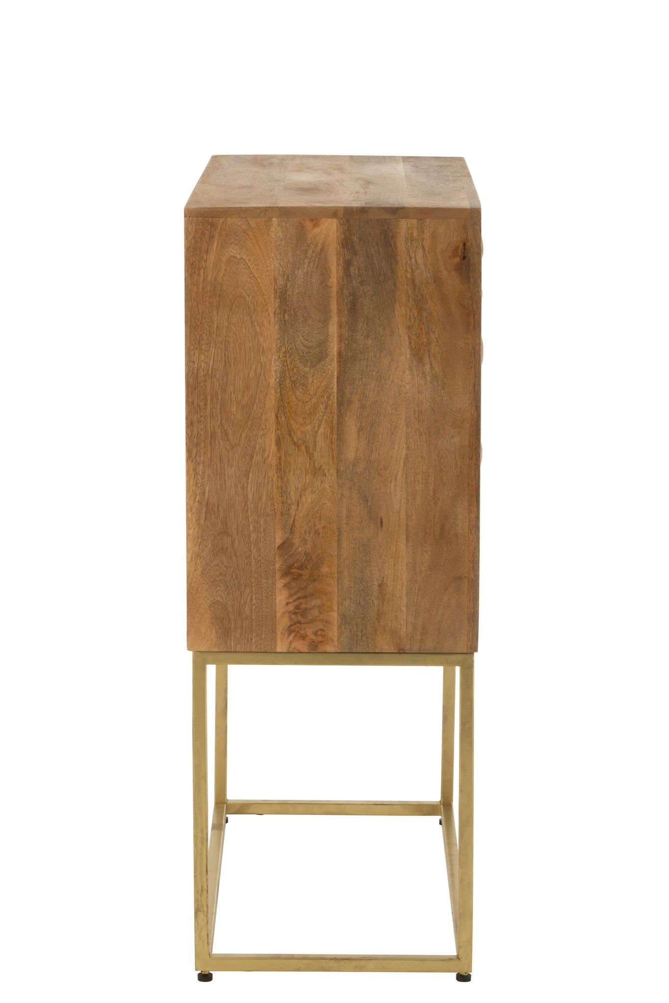 Cupboard On Foot Nino Metal/Mango Wood Natural/Gold