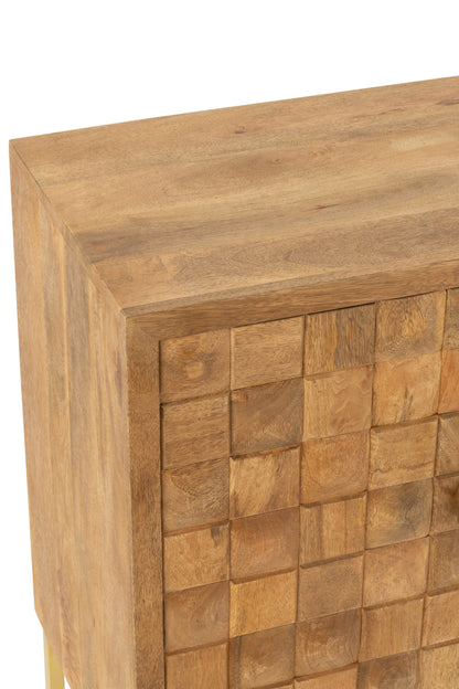 Cupboard On Foot Nino Metal/Mango Wood Natural/Gold