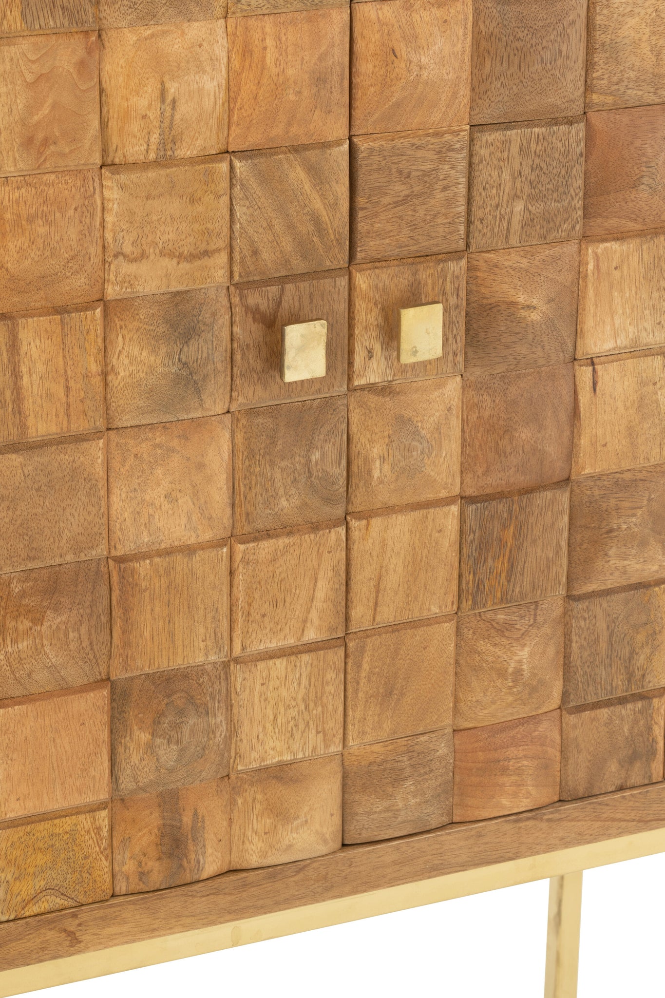 Cupboard On Foot Nino Metal/Mango Wood Natural/Gold