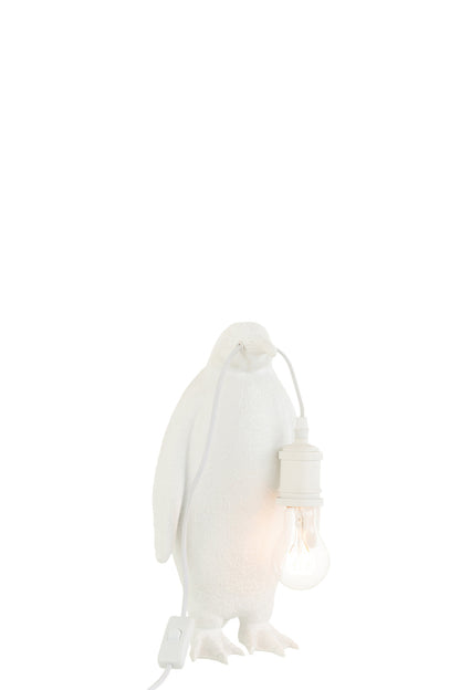 Table Lamp Penguin Resin White Small