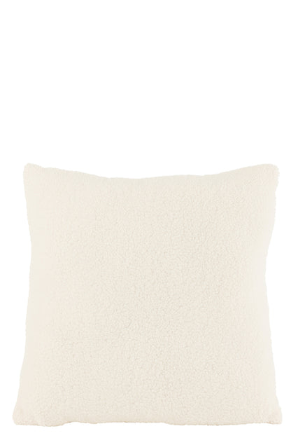 Cushion Teddy Bouclé White
