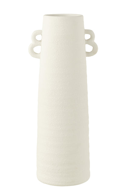 Vase Conical Clay White Large