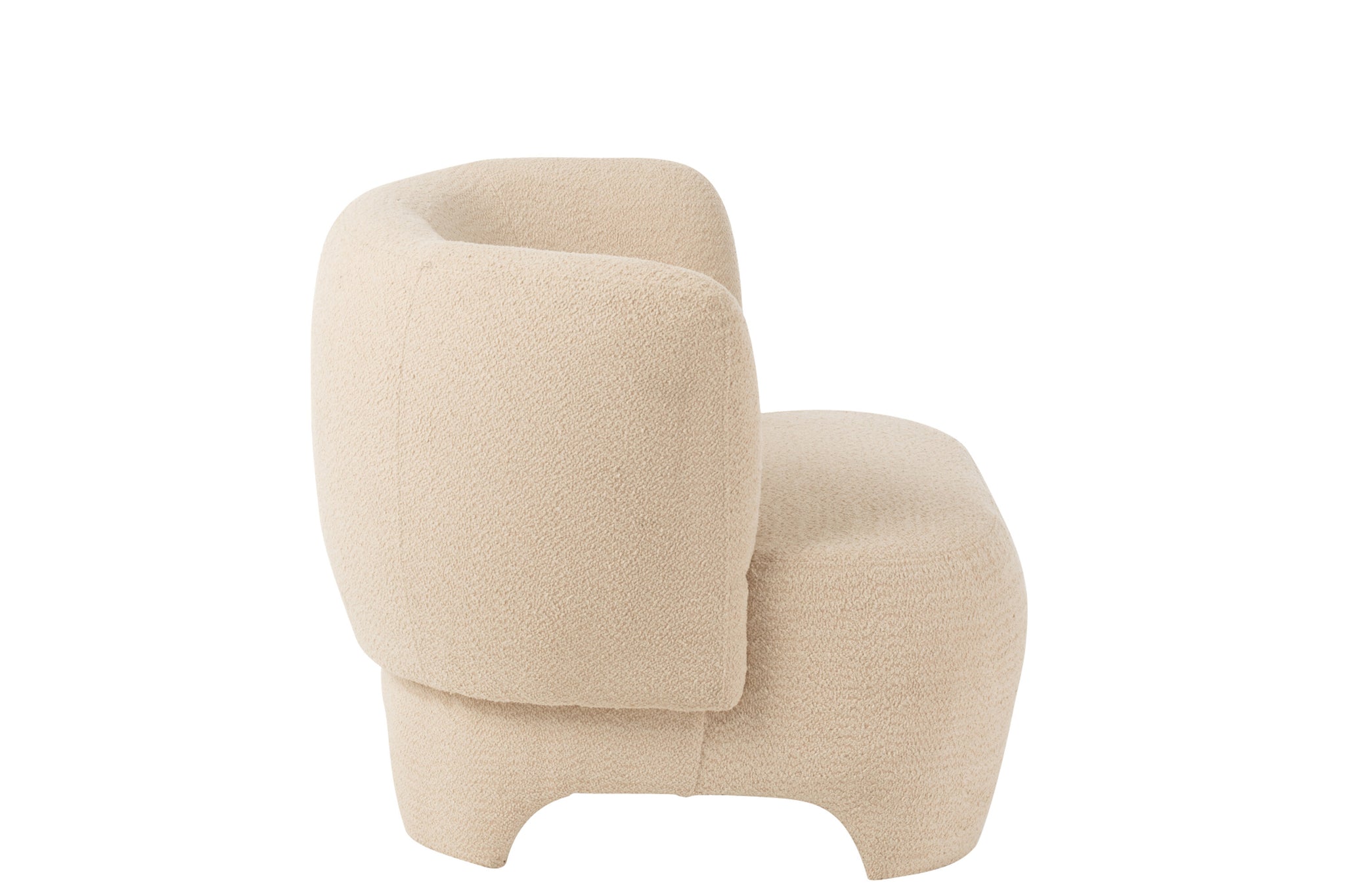 Sitzbank für 1 Person, Stricktextil/Holz, Weiß