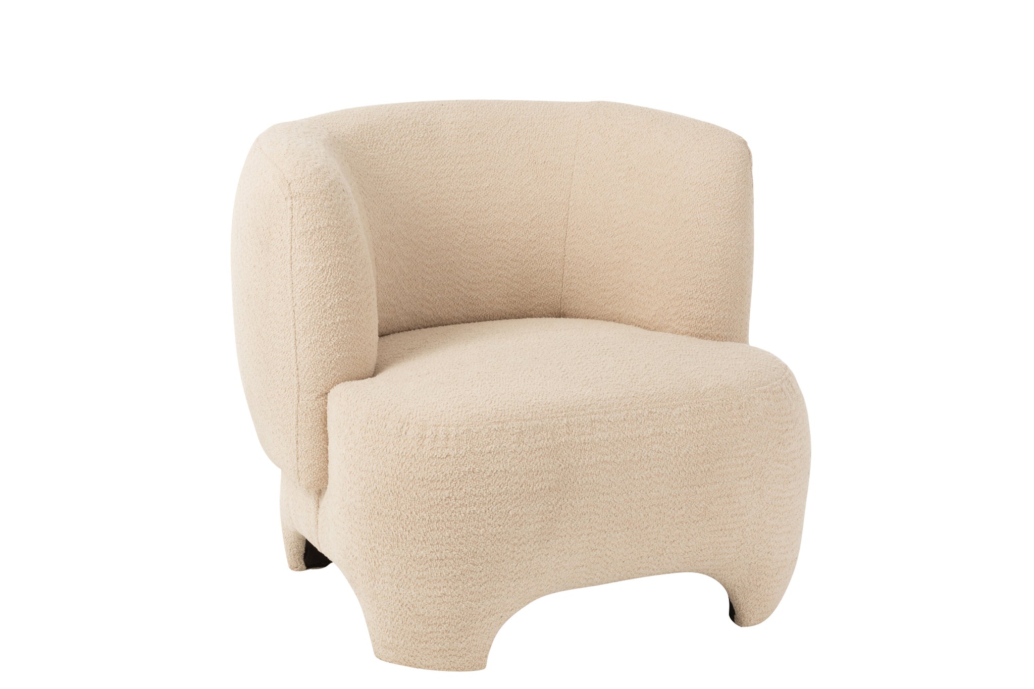 Sitzbank für 1 Person, Stricktextil/Holz, Weiß